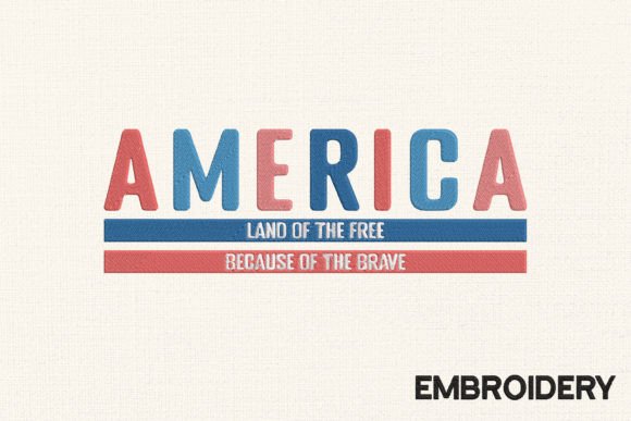 4th of July Embroidery America