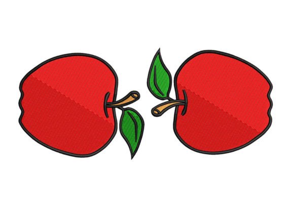 Apple Embroidery Digitizing Design