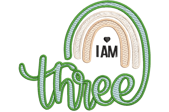 Birthday Embroidery Sketch Design -Three