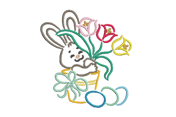 Bunny Easter Embroidery Design
