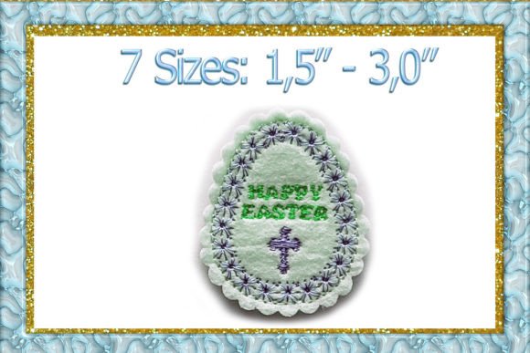 Easter Egg Feltie Embroidery Design