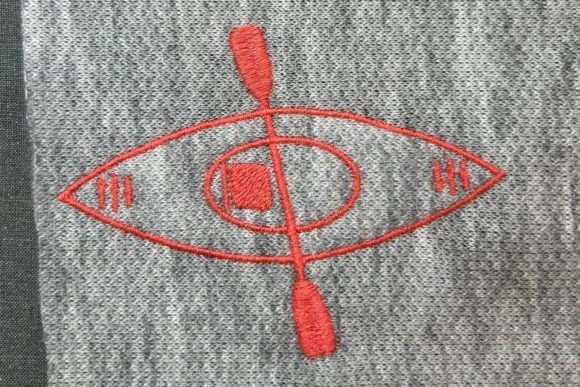 Kayak Embroidery Design