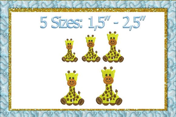 Mini Giraffe Machine Embroidery