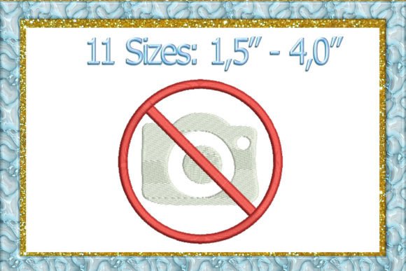 No Photos Label Machine Embroidery