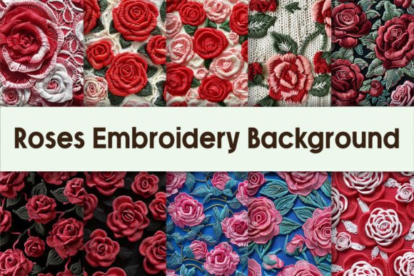 Roses Embroidery Background Review