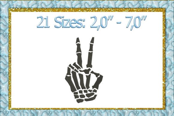 Skeleton Hand Machine Embroidery Design